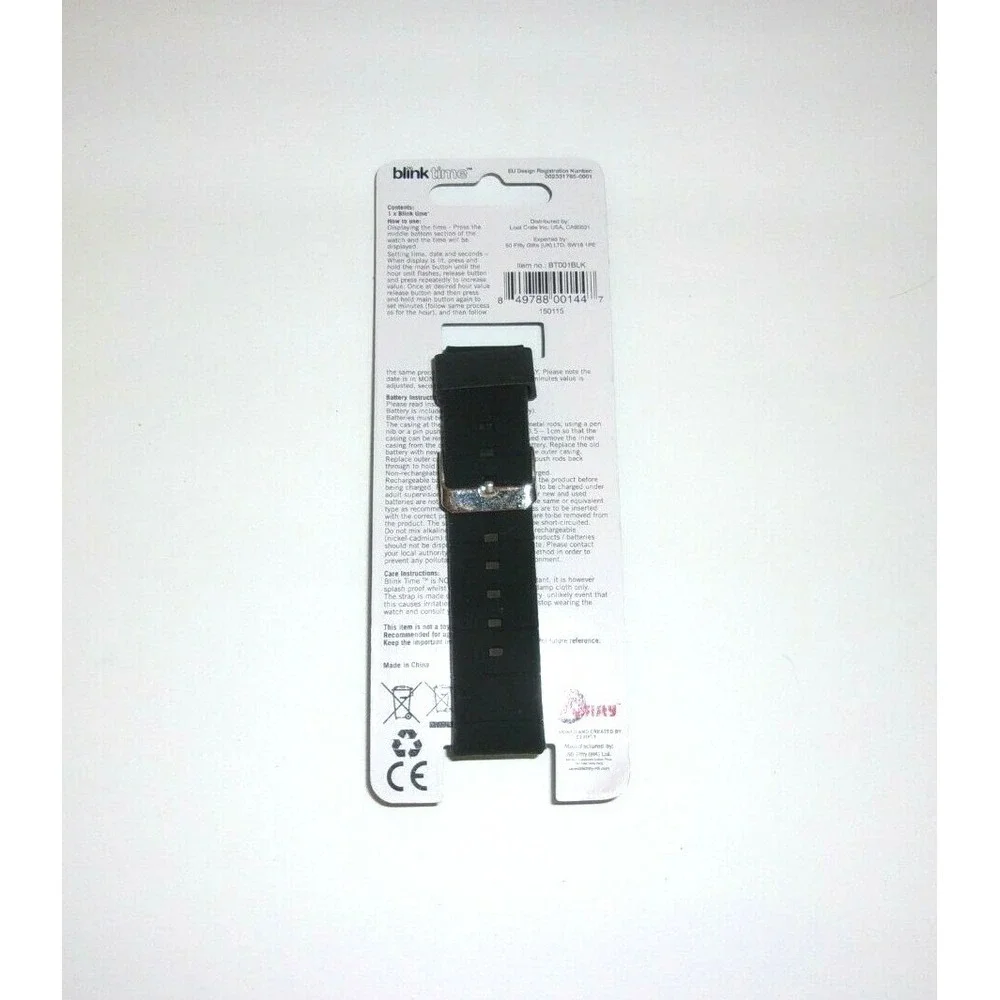 Stealth Wrist Watch Loot Crate Blink Time Silicone Strap New BT001BLK
